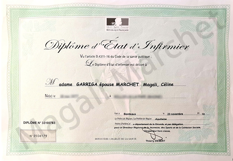 Diplome-etat-Infirmier Diplôme d'état Infirmier / Magali Marchet